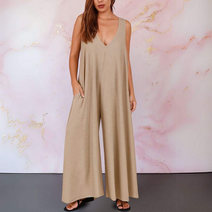 Kiana | Comfortable jumpsuit with V-neck and wide legs