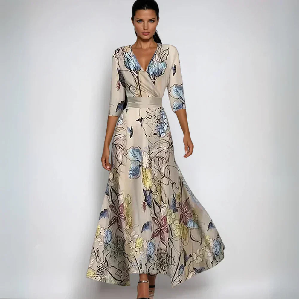 Emily | Stylish Floral Wrap Maxi Dress