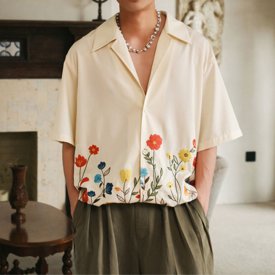 Jessica | Stylish Floral Button-Up Shirt