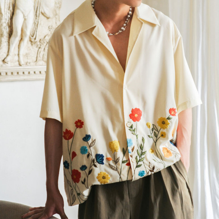 Jessica | Stylish Floral Button-Up Shirt