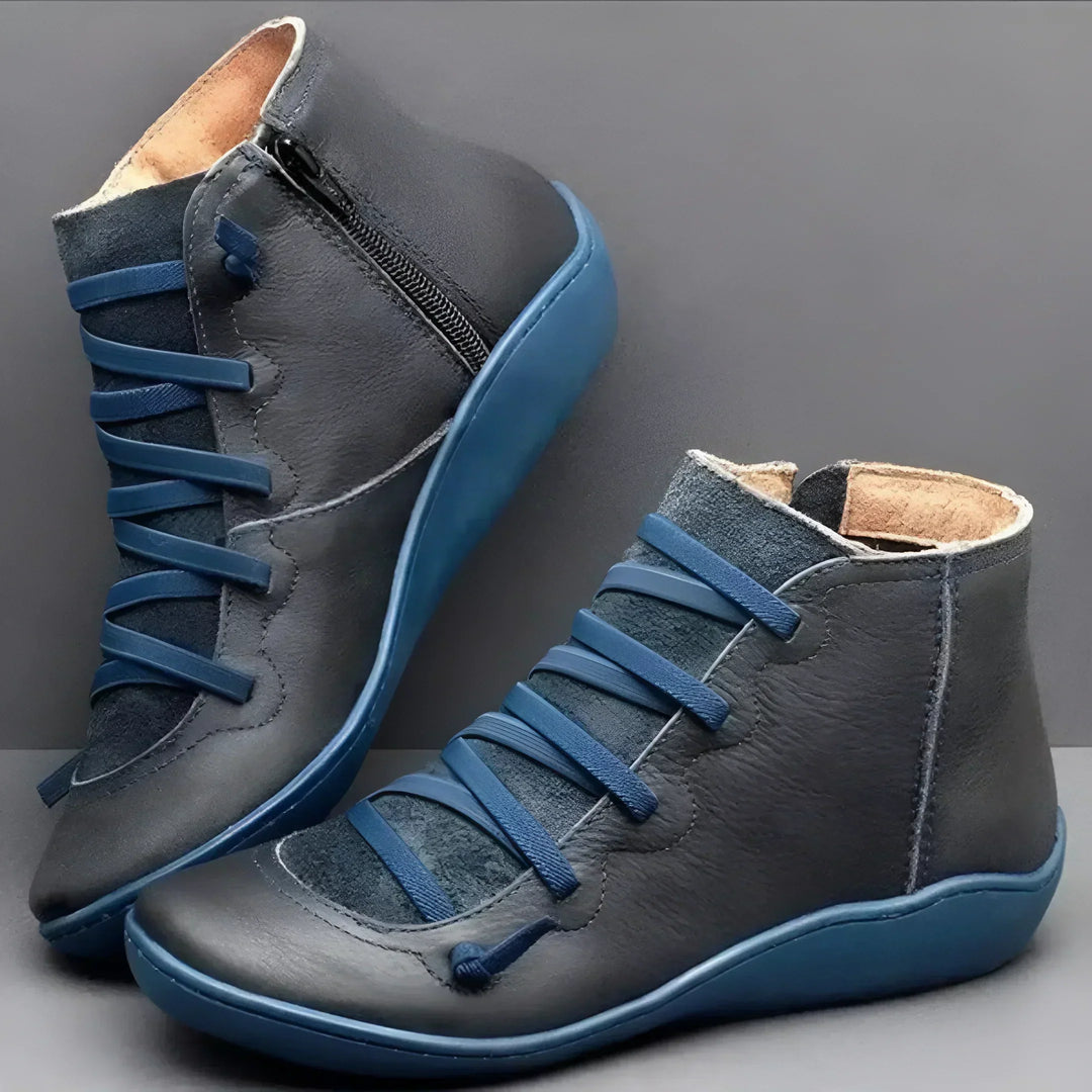 Eline | Zipper Lace-Up Comfort Boots