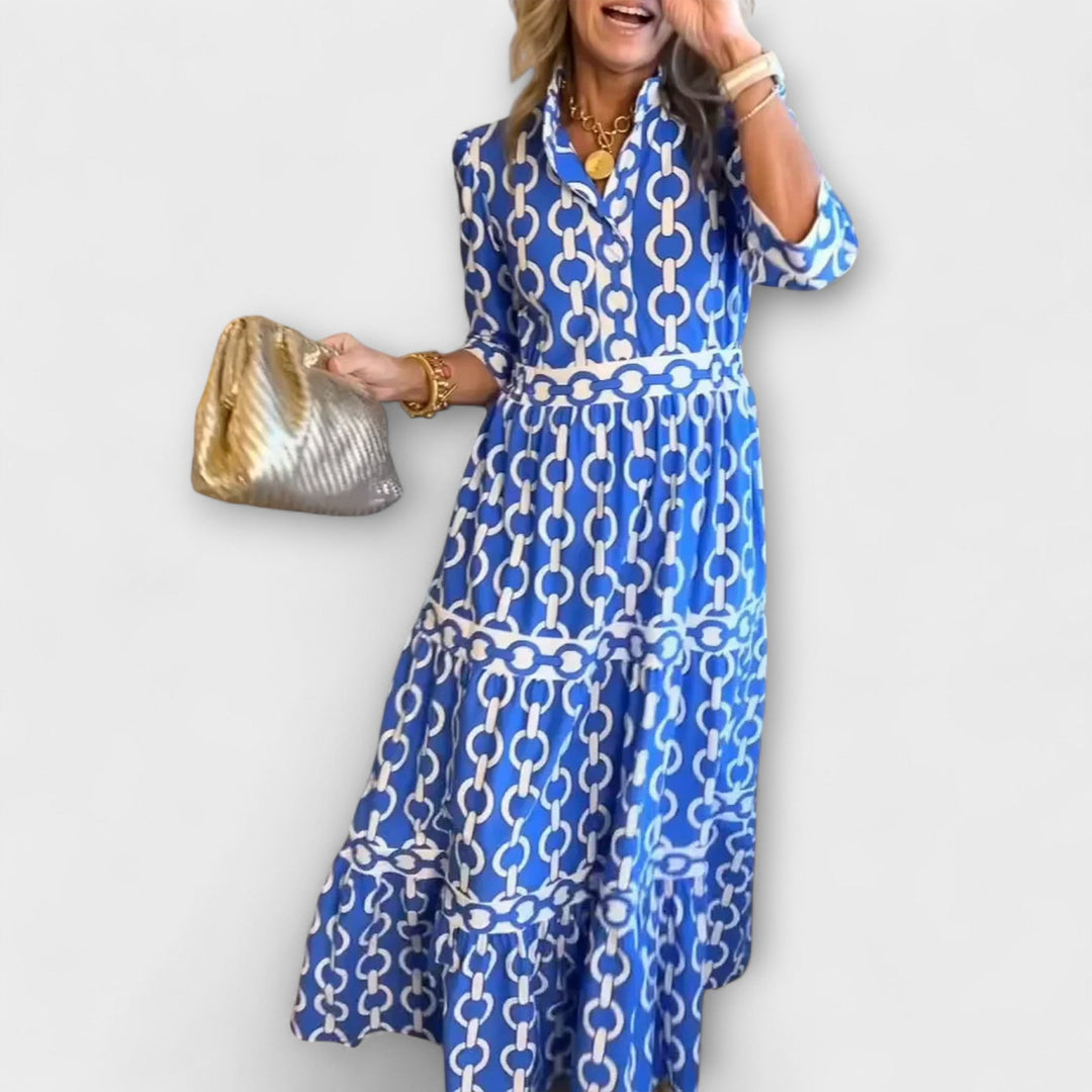 Juliet - Midi Dress with Chain Pattern