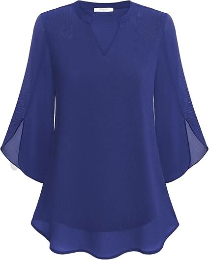 Celeste | Stylish V-Neck Bell Sleeve Blouse