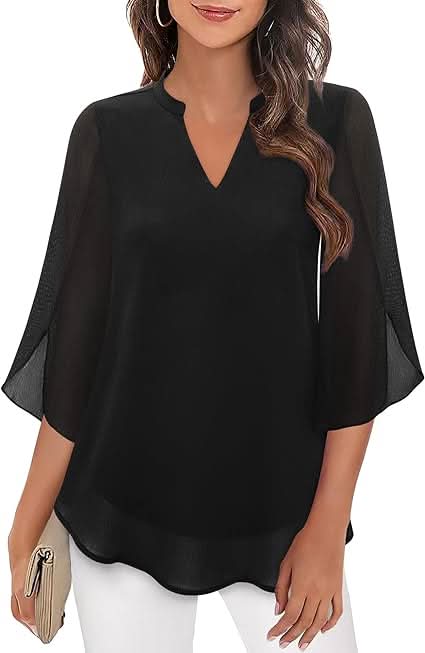 Celeste | Stylish V-Neck Bell Sleeve Blouse