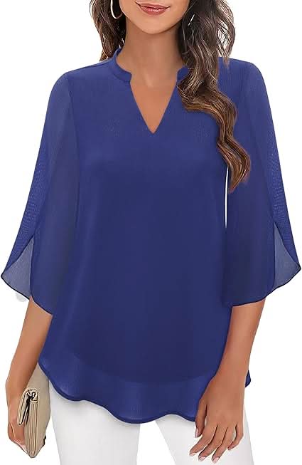 Celeste | Stylish V-Neck Bell Sleeve Blouse