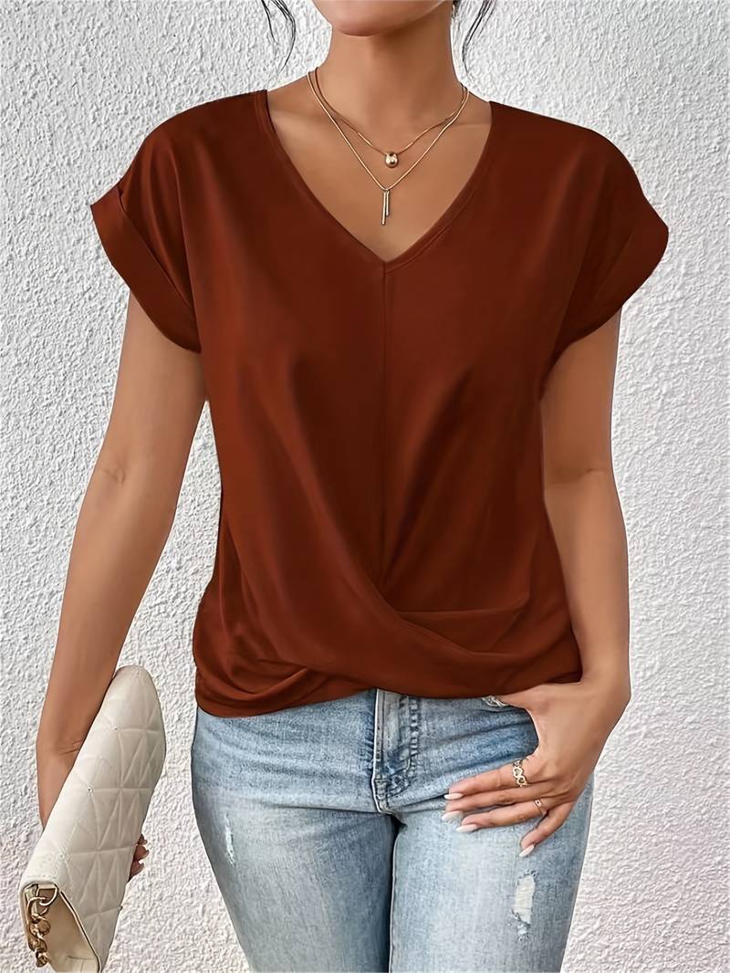 Kaira™ | Stylish V-Neck Twisted Top