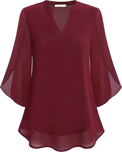 Celeste | Stylish V-Neck Bell Sleeve Blouse