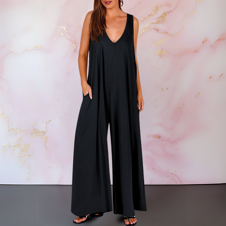 Kiana | Comfortable jumpsuit with V-neck and wide legs