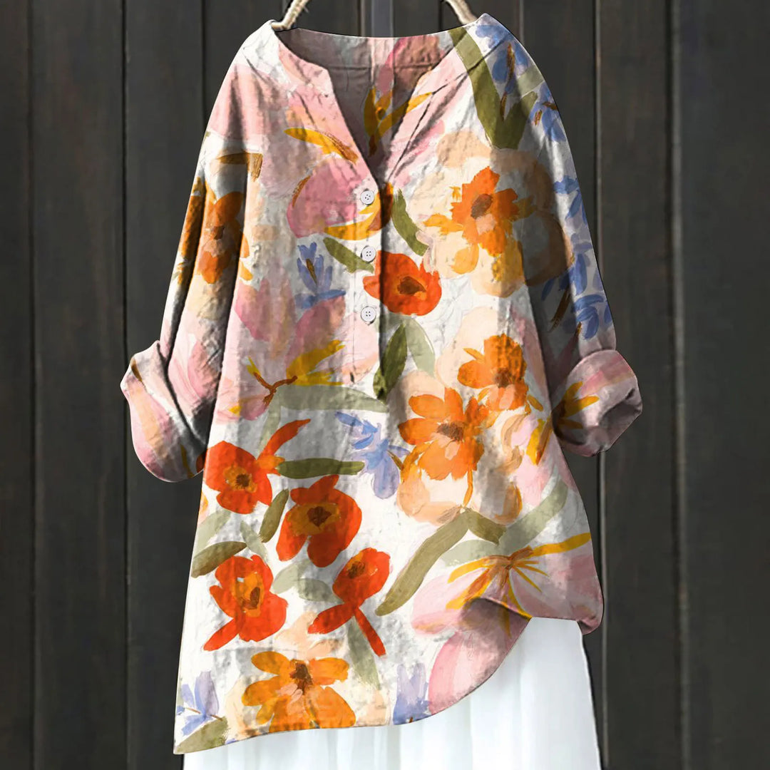 Annetta | Stylish Floral Button-Up Shirt
