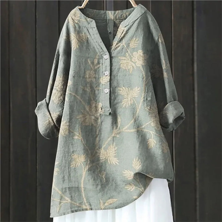 Annetta | Stylish Floral Button-Up Shirt