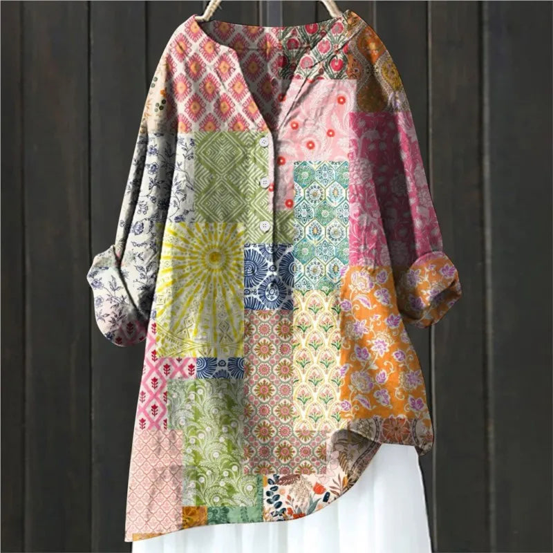 Annetta | Stylish Floral Button-Up Shirt