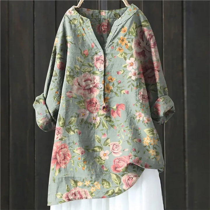 Annetta | Stylish Floral Button-Up Shirt