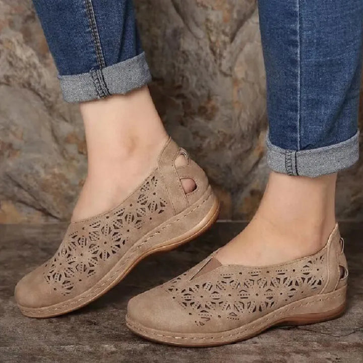 Scarlett | Stylish Perforated Slip-On Shoes