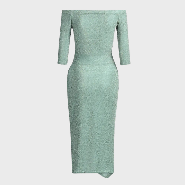 Aurora | Off-Shoulder Glamorous Glitter Dress