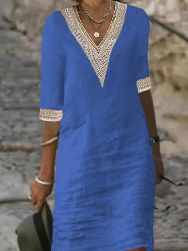 Arianna™ | V-Neck Crochet Dress