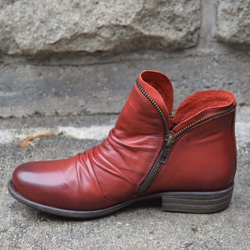 Victoria | Stylish Zipper Ankle Boots