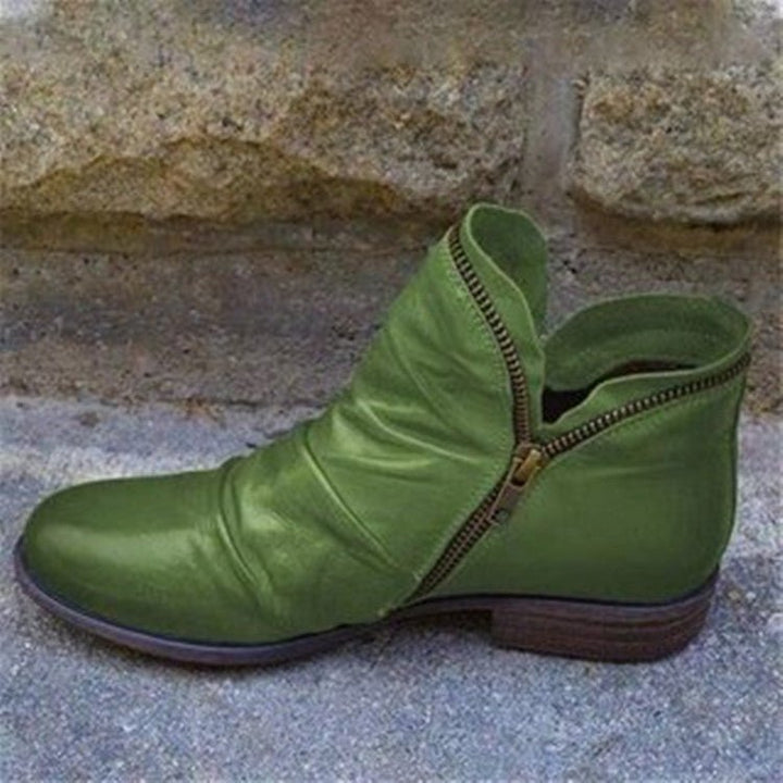 Victoria | Stylish Zipper Ankle Boots