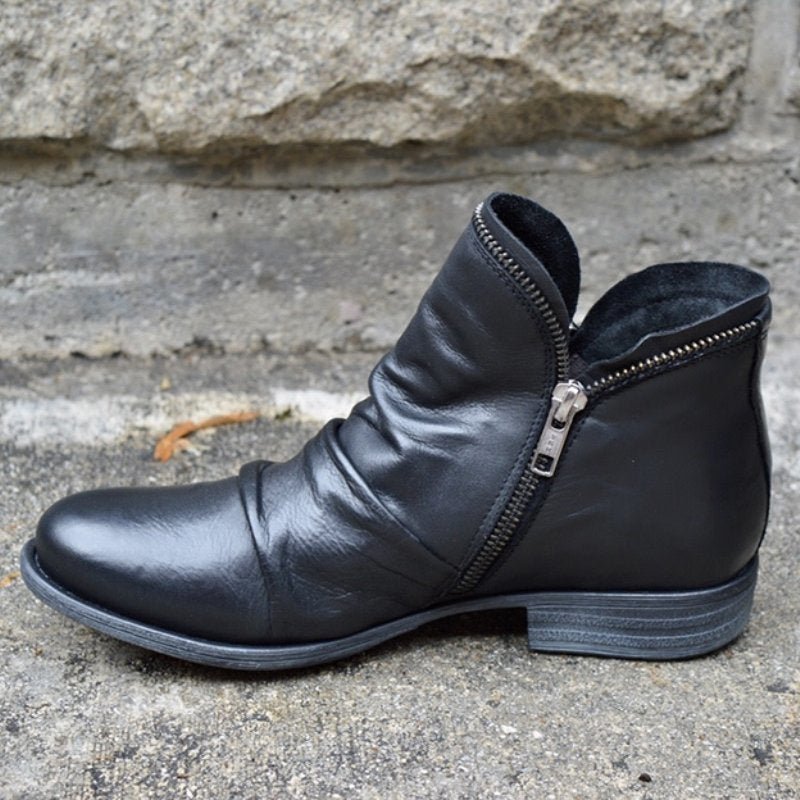 Victoria | Stylish Zipper Ankle Boots