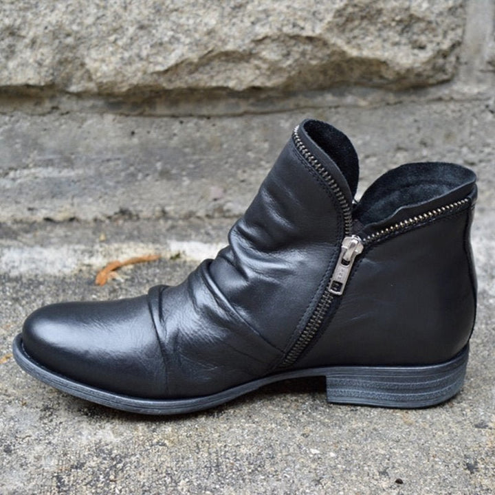 Victoria | Stylish Zipper Ankle Boots