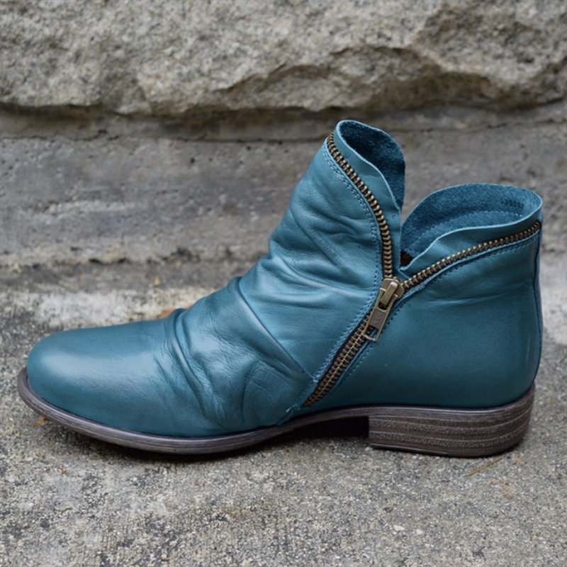 Victoria | Stylish Zipper Ankle Boots