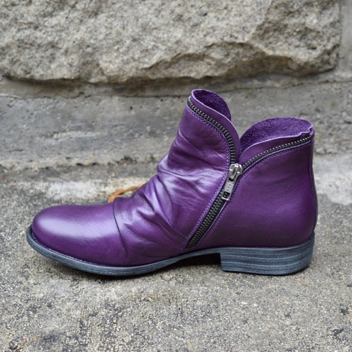 Victoria | Stylish Zipper Ankle Boots