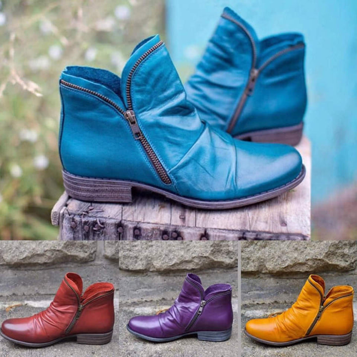 Victoria | Stylish Zipper Ankle Boots