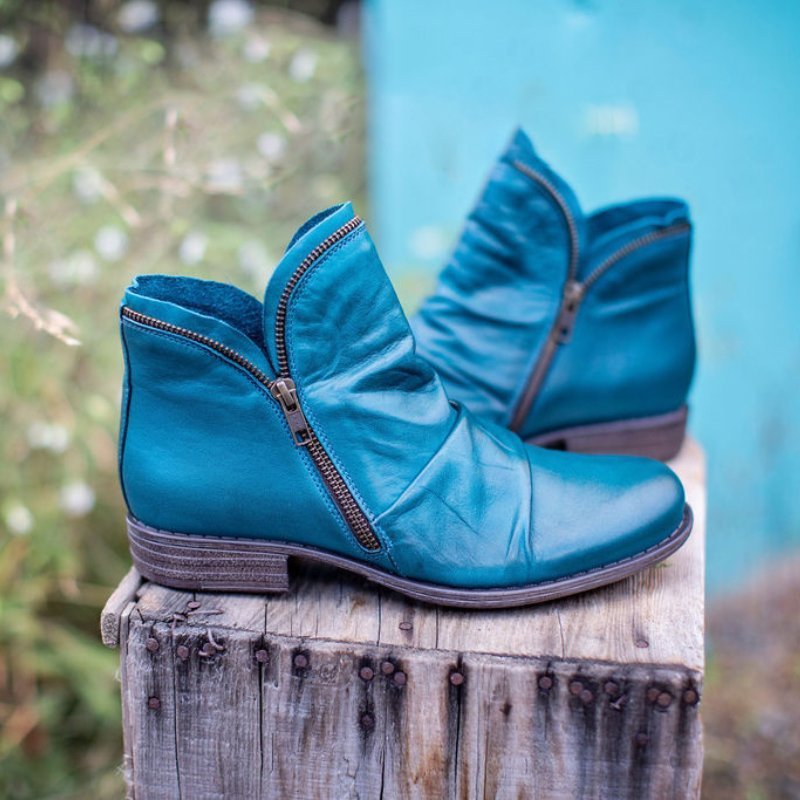 Victoria | Stylish Zipper Ankle Boots
