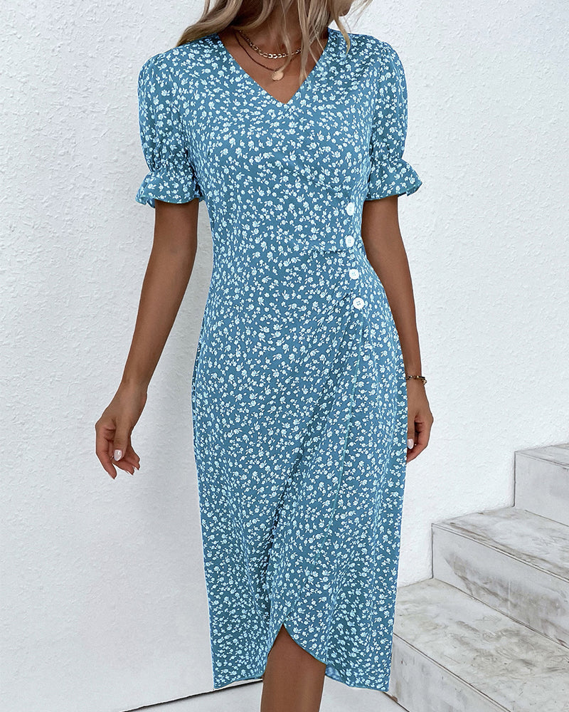 Linda Fresh Bloom V-Neck Dress