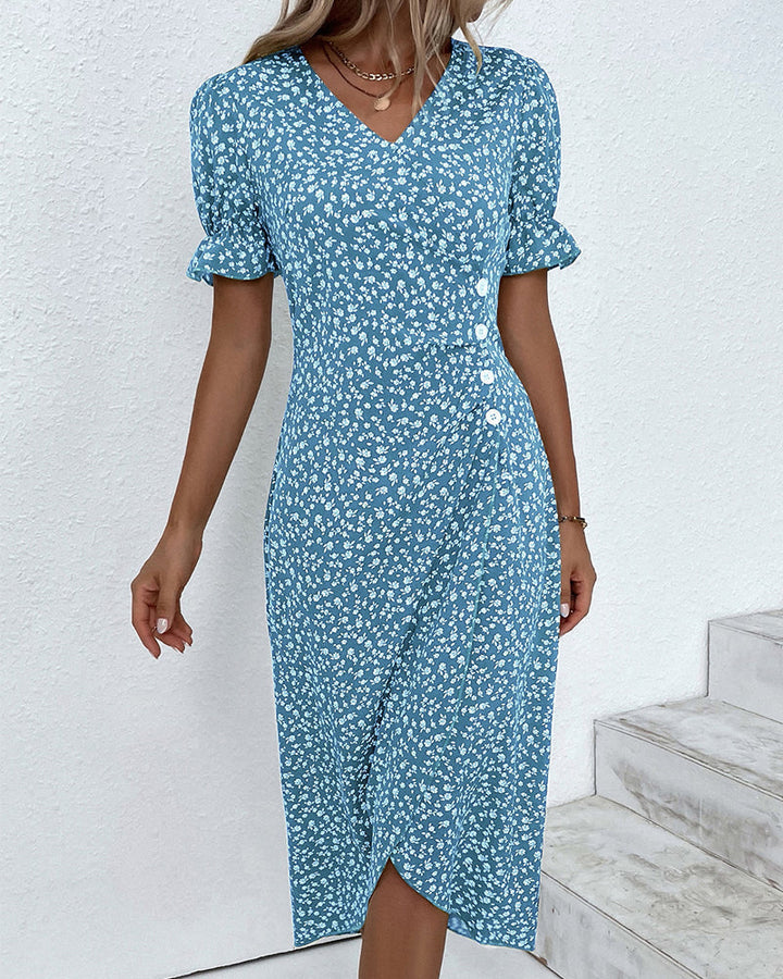 Linda Fresh Bloom V-Neck Dress