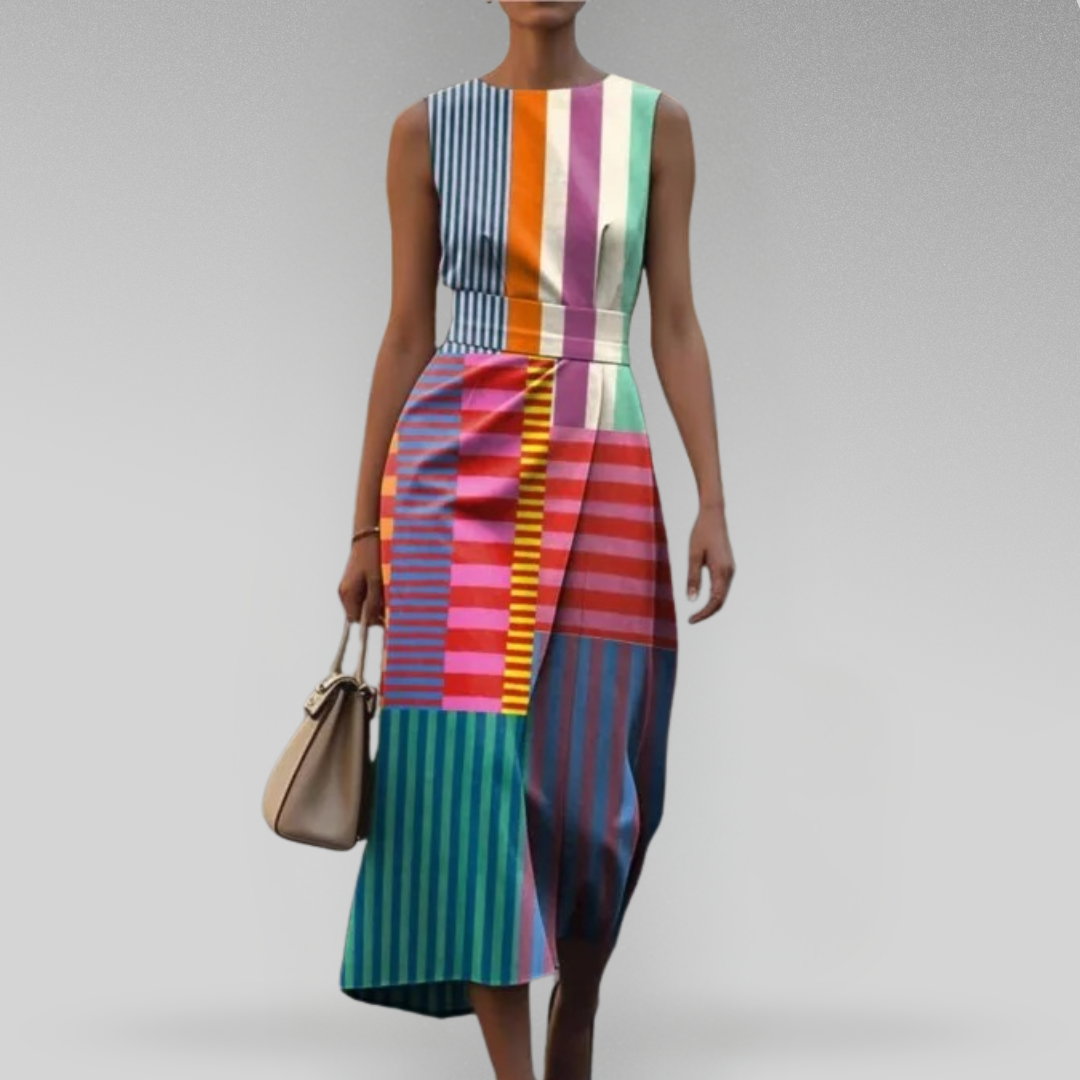 Tania - Sleeveless Printed Dress