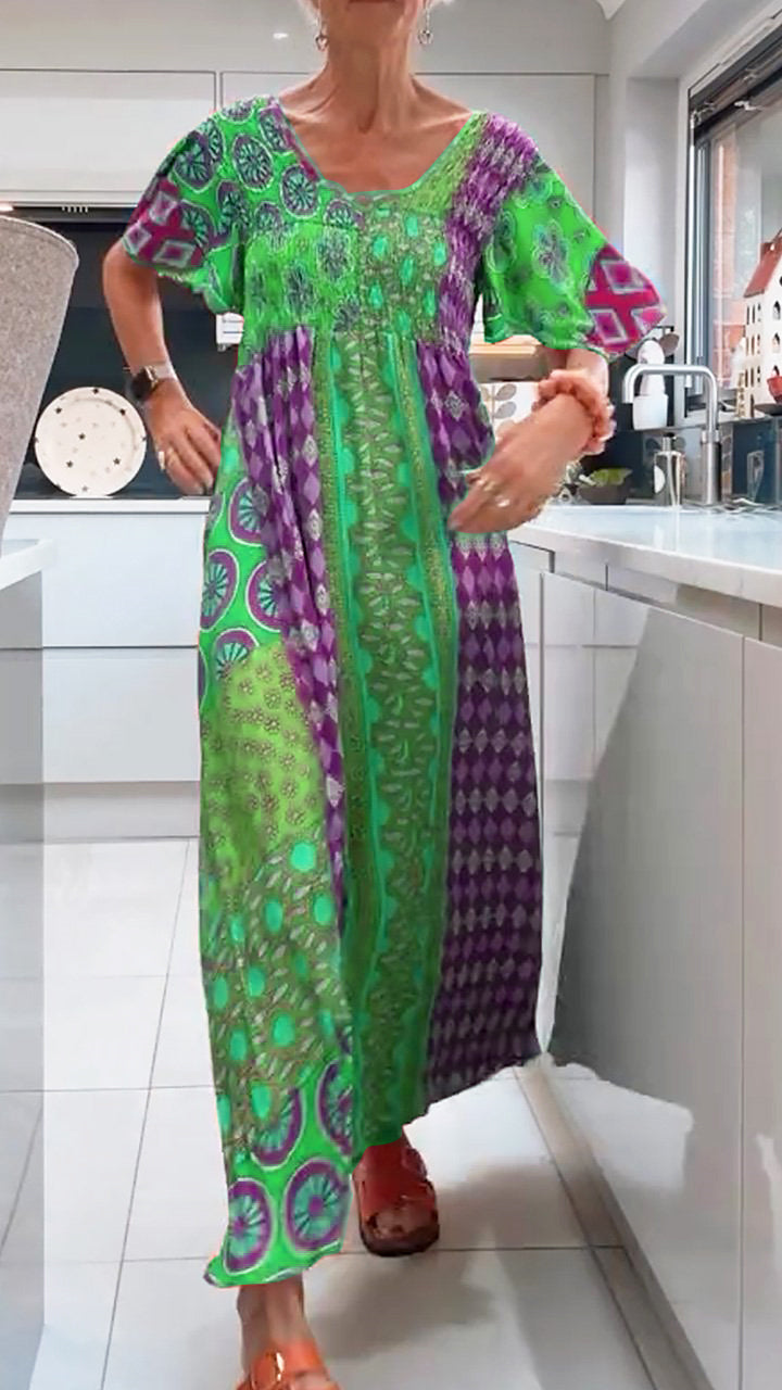 Papi – Elegant Paisley Midi Dress