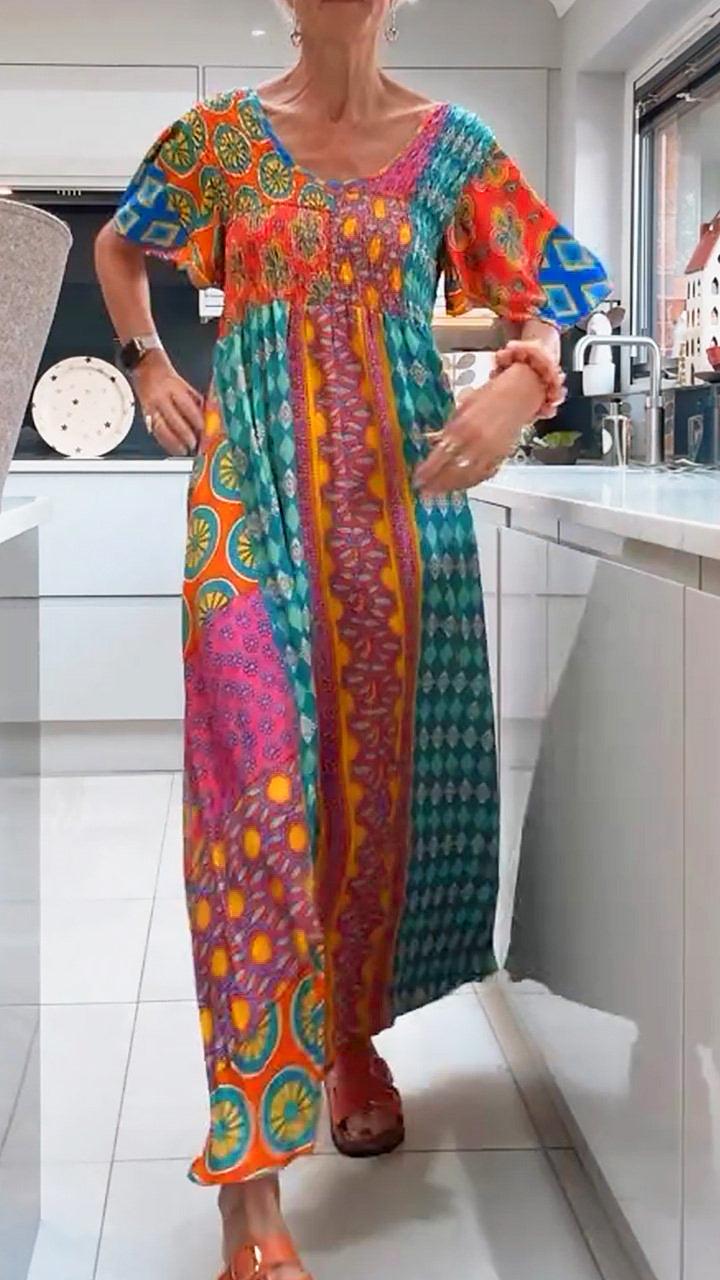 Papi – Elegant Paisley Midi Dress