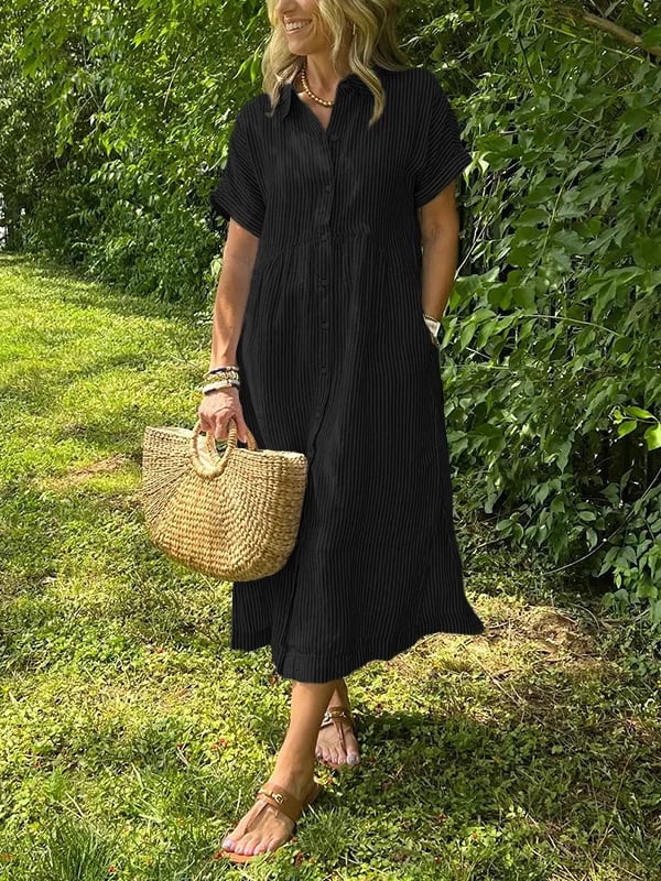Poppy™ | Striped Shirt Dress