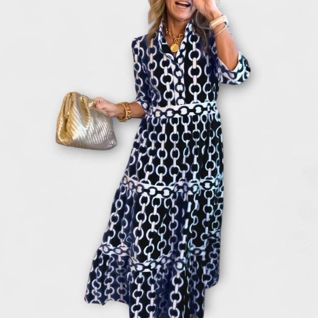 Juliet - Midi Dress with Chain Pattern