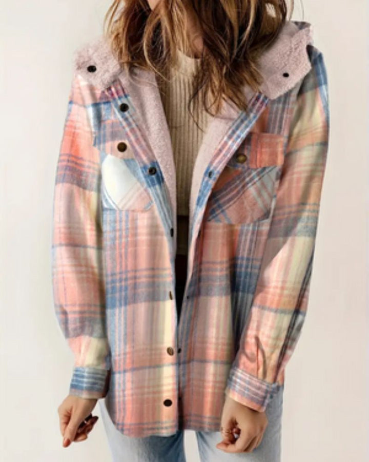 HILA - Checkered Jacket with Sherpa Lining