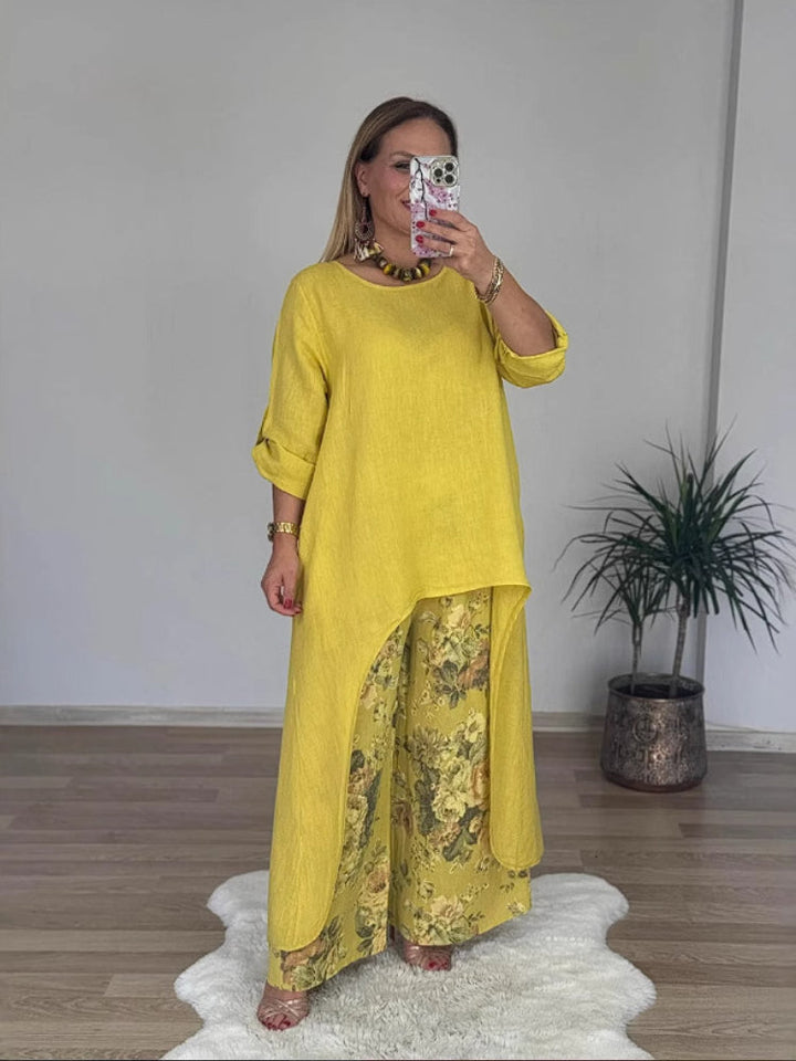 Charly™ | Long-sleeved Top And Printed Pants Set