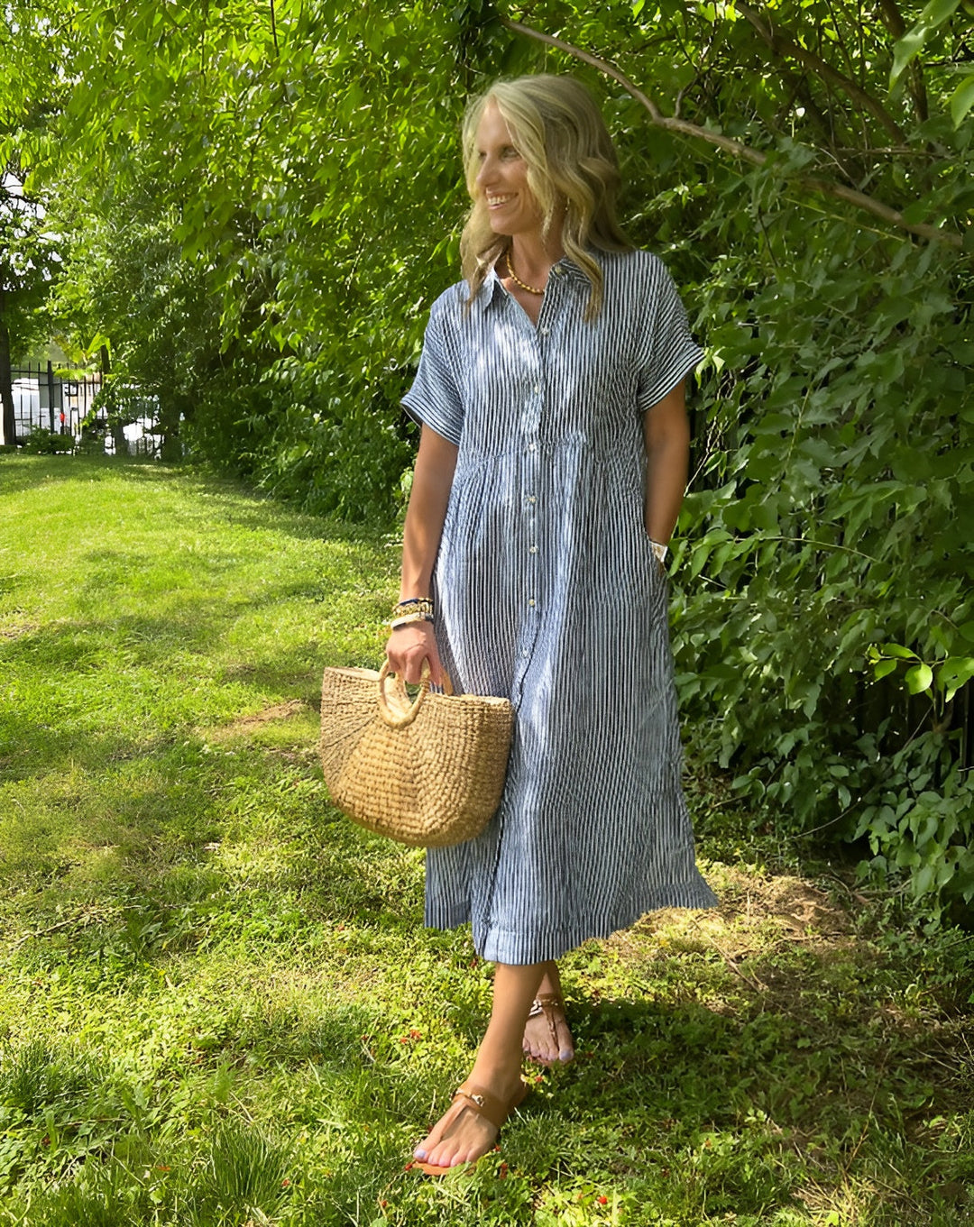 Edriel™ | Soft Drape Mid-Length Winter Dress