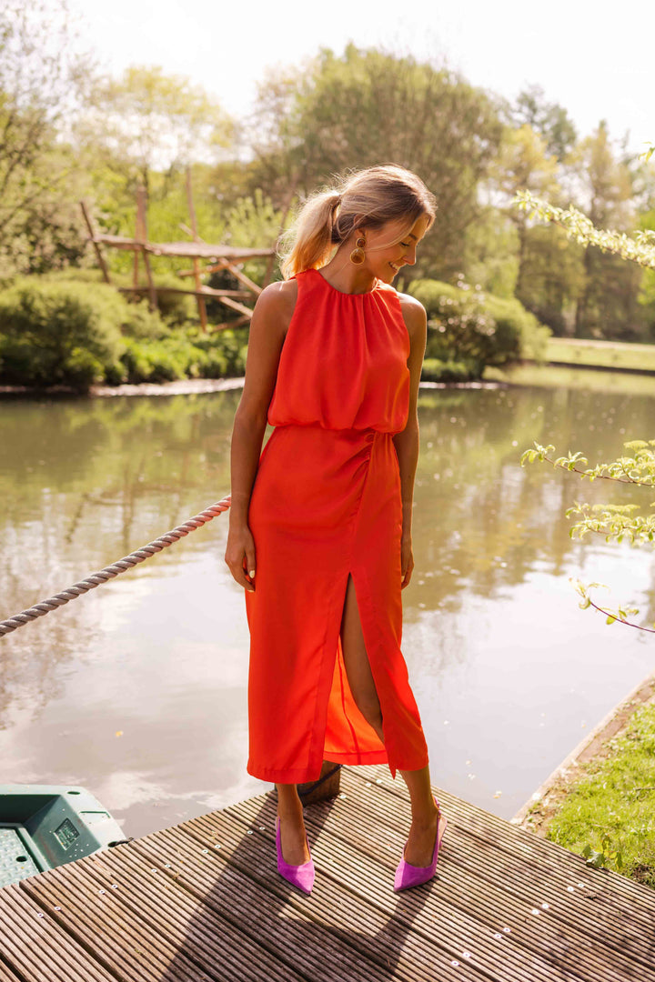 Stella - Flowing sleeveless midi dress
