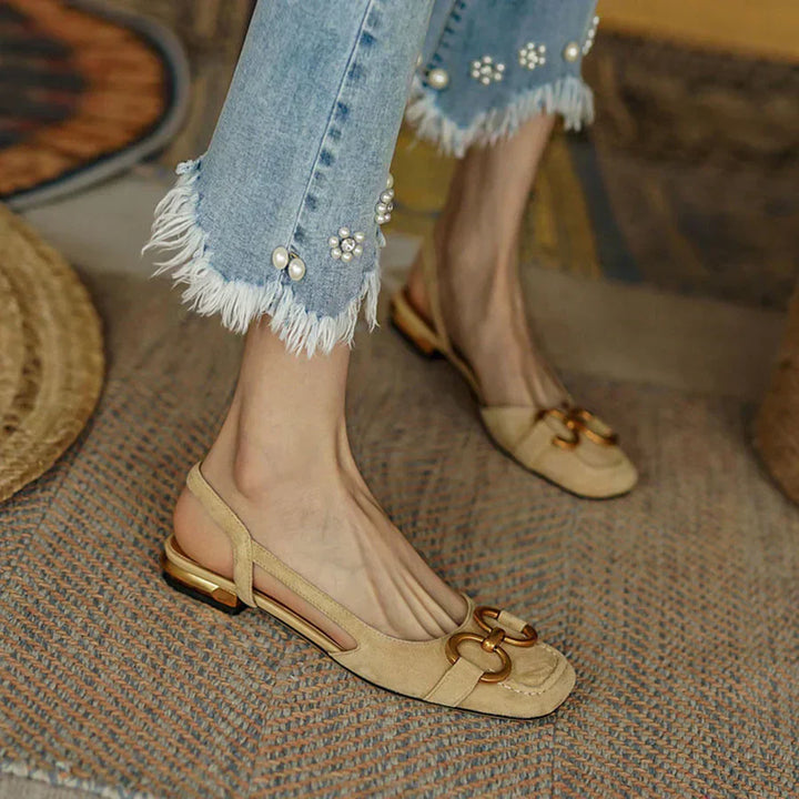 Avalance | Stylish Unique Detailing Slingback Flats