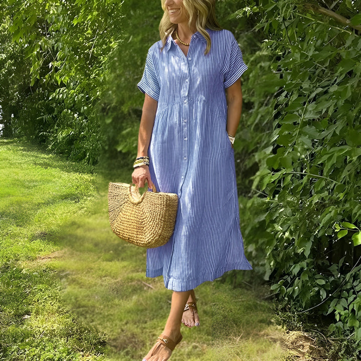 Edriel™ | Soft Drape Mid-Length Winter Dress