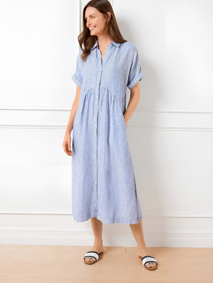 Edriel™ | Soft Drape Mid-Length Winter Dress