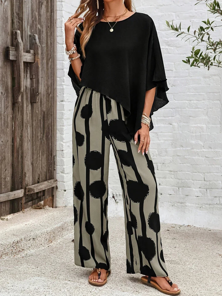 Cleope - Comfortable Elastic Waist Two-Piece Set