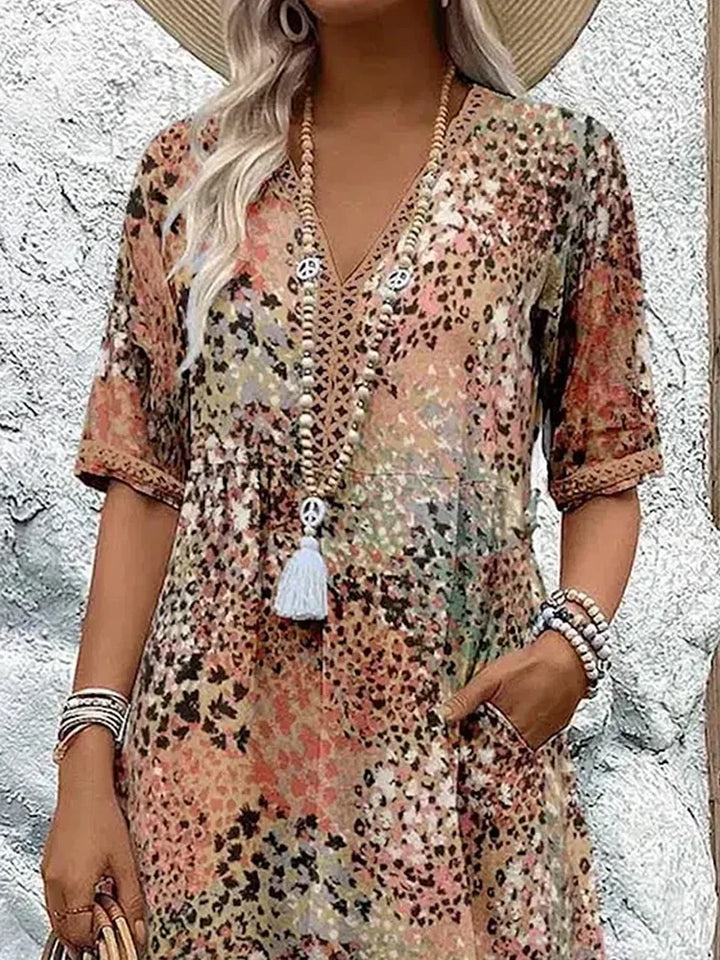 Quinty Vibrant Mid Length Dress