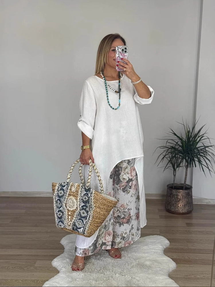 Charly™ | Long-sleeved Top And Printed Pants Set