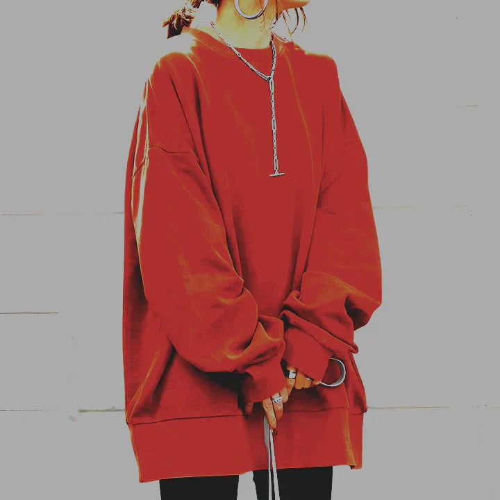 Serena - Oversized round neck jumper for women