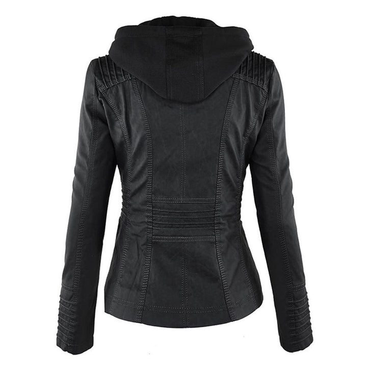 Kiara | Waterproof Hooded Leather Jacket
