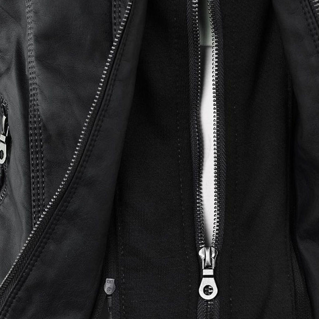 Kiara | Waterproof Hooded Leather Jacket