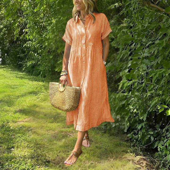 Edriel™ | Soft Drape Mid-Length Winter Dress