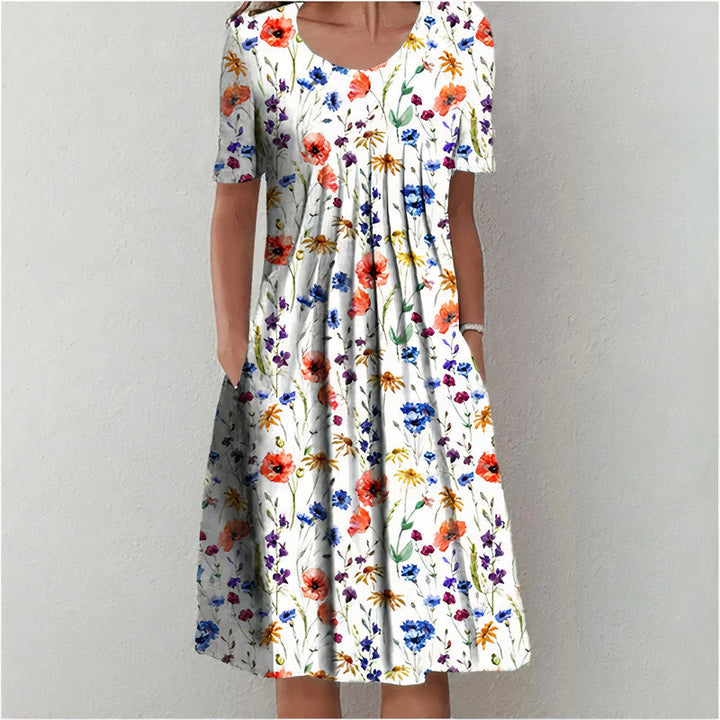 Wairi | Elegant Cotton Floral Dress
