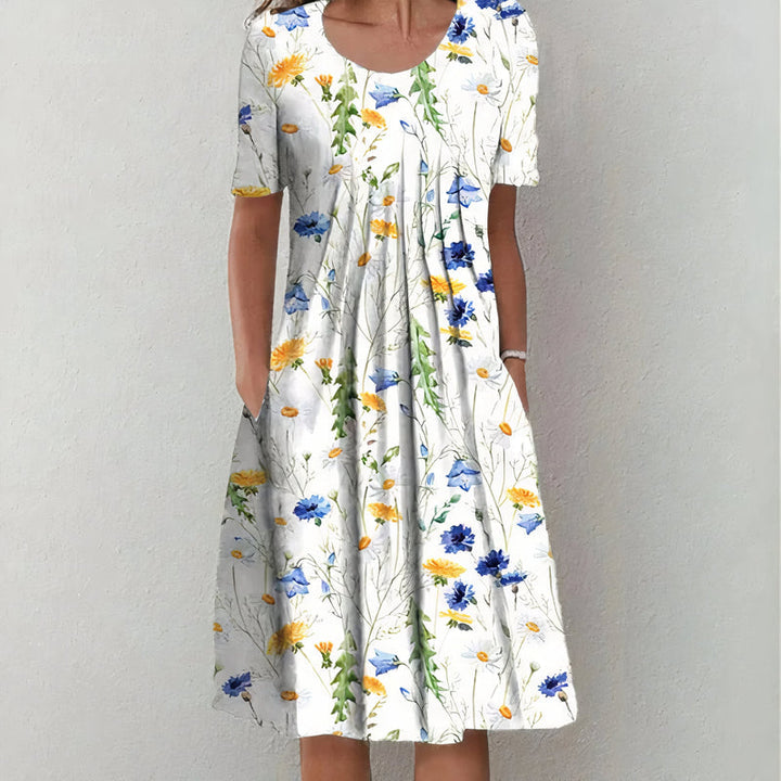 Wairi | Elegant Cotton Floral Dress